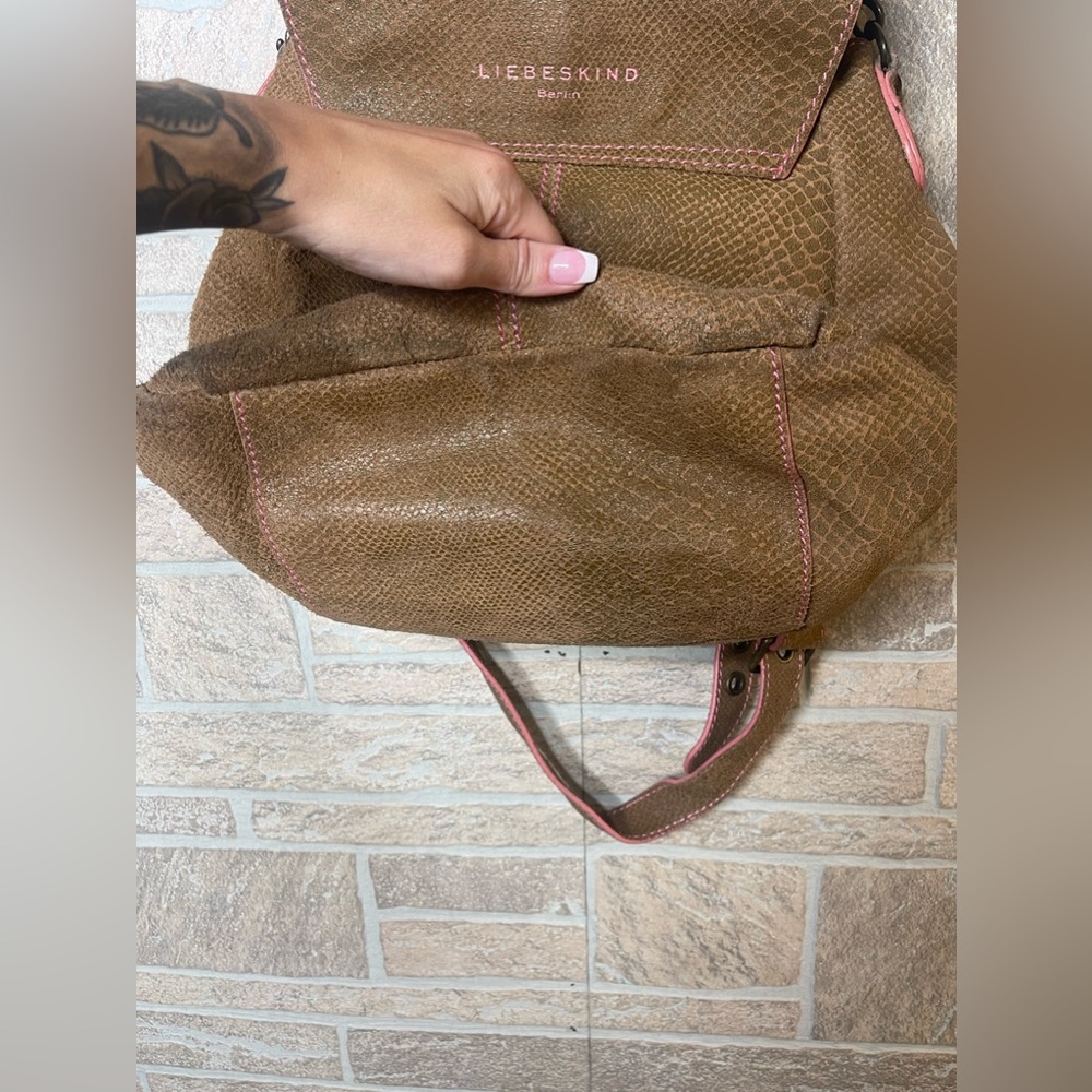 Liebeskind Brown Leather Hobo with Pink Trim - Picture 13 of 13